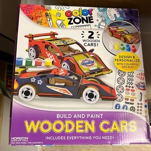 Color zone- build and paint wooden cars